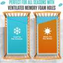 Sleepah 6" Crib & Toddler Bed Mattress - Made in USA Waterproof Washable Breathable Soft Fabric - Dual Sided Cooling Memory Foam CertiPUR & OKEO-Tex Certified Mattresses for Baby & Toddlers Blue