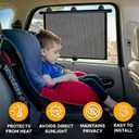 EcoNour Window Shades for Car Baby (2 Pack) | Retractable car Window Shade for Baby for Sun Protection for Kids, Passengers & Pets in The Back Seat | Car Window Covers for Trucks | (20x22)