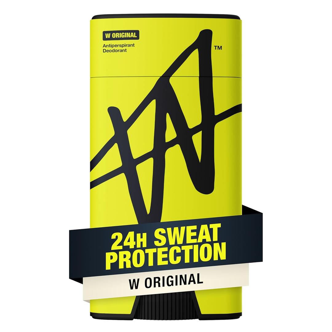 W By Jake Paul Men's Antiperspirant, Odor Blocking, Vitamin-Infused Deodorant for Men, 24-Hour Sweat Protection, Original Scent, 2.6 oz (2.6 Ounce (Pack of 1))