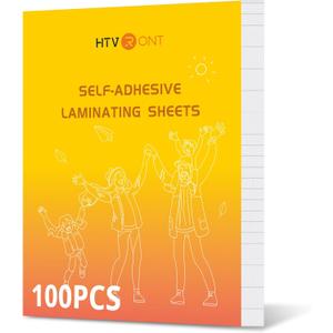 HTVRONT Self-Adhesive Laminating Sheets-9 X 12 Inches Self Laminating Sheets, No Machine Needed Clear Laminating Sheets for Protecting and Preserving Documents, Photos, Menus,Stickers (100)