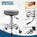 500lb Heavy Duty Rolling Stool with Wheels, Adjustable Drafting Stool