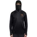 Men’s Long Sleeve Fishing Shirt with Mask UV Neck Gaiter Hoodie, Size 3XL