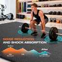 0.56'' Thick 12 Pcs 48 Sq Ft Non-Slip Rubber Top Exercise Equipment Mats, High Density EVA Foam Mats with Rubber Top, Interlocking Puzzle Gym Flooring for Home Gym, Workout Floor Mats, Black