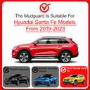 4PCS Mud Flaps for 2019-2023 Hyundai Santa Fe,Splash Guards Front and Rear Fender Protector Fit Santa Fe Accessories(Not Fit XL Models) Custom Fit Durable Fender Tire Cover