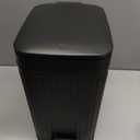 rejomiik Small Bathroom Trash Can with Lid Slim Soft Close Garbage Can Step Wastebasket Container Trash Bin for Office Bedroom Kitchen Living Room (1.9 Gallon Black)