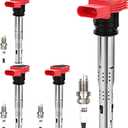 UF529 Ignition Coil & 4644 Double Iridium Spark Plug For Audi A3 A4 allroad Quattro A5 Q5 TT RS, For VW Beetle CC Eos Golf GTI Jetta Passat Tiguan Replaces# 06E905115 GN10446 C1631
