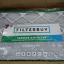 Filterbuy 16x25x1 Air Filter MERV 8 Essential Dust & Allergy Defense (4-Pack), Electrostatic Pleated HVAC AC Furnace Filters Replacement (Actual Size: 15.50 x 24.50 x 0.75)