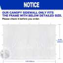 Fanpat Instant Canopy Tent Sidewalls for 10x10 Pop Up Canopy Waterproof,99% UV Protection3 Piece Sidewalls, White(3PCS Sidewall Only, Canopy Tent NOT Included)