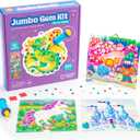 Educational Insights Jumbo Gem Kit - DIY Crafts for Kids Ages 4-8, Mess Free Toddler Arts and Crafts, Diamond Painting Kits for Kids 5-7, Beginner Paint By Gem Art Kits, Sticker Diamond Craft Kit, 10.9 Inches X 10.2 Inches X 2.1 Inches