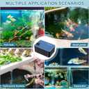 Ultra-Quiet Aquarium Air Pump & Bubbler, 5.5W Adjustable Aerator with Anti-Backflow Check Valves & Air Stones, for 20-150 Gallon Fish Tanks, Ensures Highly Oxygenated Water for Healthy Fish