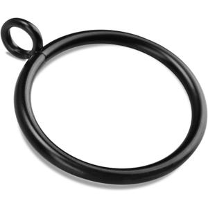40 PCS Black Curtain Rings, Curtains Ring with Eyelet Apply for Up to 1 1/4-inch Curtain Rod (1.5 Inch Drapery Rings)