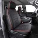 EKR Custom Seat Covers for Chevrolet Tahoe 8-Seats 2025-2026,Full Set
Fits LS,LT,Premier,RST,Z71(2nd row 40/60 Split),Faux Leather 1:1 Custom Full-Coverage Seat Cushion(Black-Red Trim)