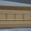 Wesiti Kitchen Rail with 5 Hooks, 21.75" Gold Wall Mounted Utensil