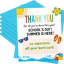 2 x Gueevin 6 Pack Teacher Appreciation Cards with Envelopes Bulk Summer Thank You Cards for Teacher End of Year and Graduation Gifts
