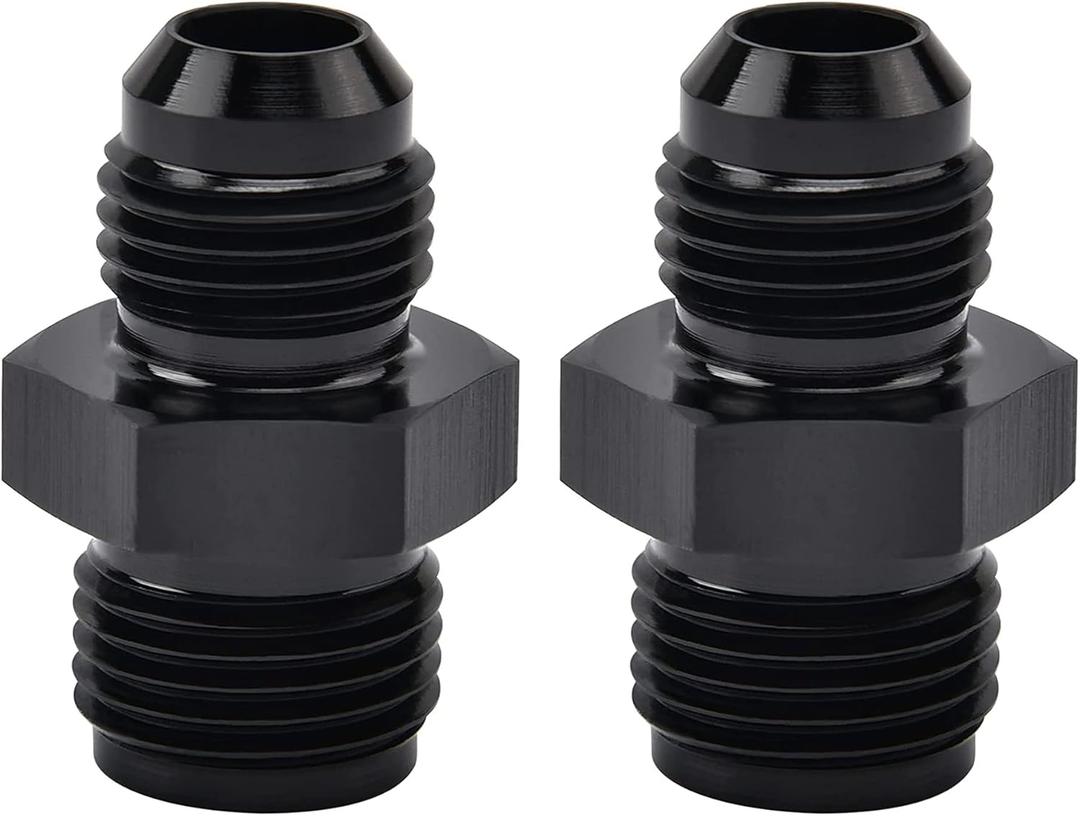 EVIL ENERGY 6AN Male to 5/8 x 18 Inverted Flare Thread Fitting Adapter Straight 2Pcs EVIL ENERGY 6AN Male to 5/8 x 18 Inverted Flare Thread Fitting Adapter Straight 2Pcs