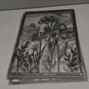 Sokurdeg Black Metal Flowers Wall Decor, Minimalist Floral Wall Hanging Art, Black Abstract Line Wall Art Sculptures for Bedroom Bathroom Living Room (4 Pcs, 12 x 17 in)