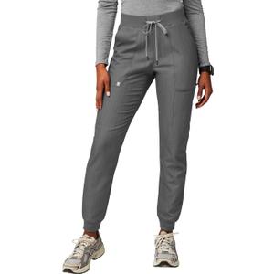 Fabletics Women's Active Scrub Jogger - MotionTech, Pocket-Packed, Lightweight, Wrinkle-Resist, Semi-Slim Fit (3X, Heather Grey)