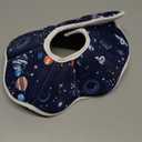 Soft Cat Cone, Adjustable Recovery Collar After Surgery to Prevent Licking Wound, Protective Cat Neck Cone, Comfortable Pet Elizabethan Collar for Cats Kittens and Puppies (M) (M (Neck: 8.5-11.6 in), Planet Pattern)