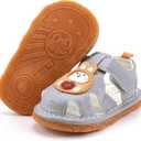 SOFMUO Baby Boys Girls Squeaky Sandals Non-Slip Soft Rubber Sole Closed Toe Infant Summer Outdoor Shoes Toddler First Walkers, Size 5T