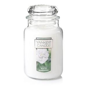 Yankee Candle White Gardenia Scented, Classic 22oz Large Jar Single Wick Candle, Over 110 Hours of Burn Time