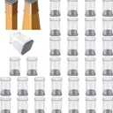 32 Pcs Square Chair Leg Protectors for Hardwood Floors, Felt Furniture Pads Floor Protectors, Silicone Chair Leg Caps Covers,Extra Small (fit Side Lenght:0.5-0.75) (Square X-Small, Clear-32pcs)