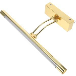 9w Led Mirror Headlight Wall Lamp Modern Golden Vanity Light for Bathroom Bedroom and Living Room White Light Easy to Install