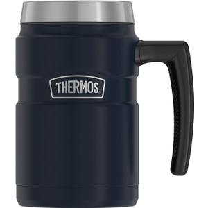 Thermos Stainless King 16 Ounce Coffee Desk Mug, Midnight Blue