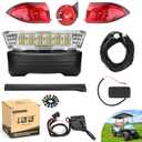 10L0L Deluxe Golf Cart Light Kit for Club Car Precedent 2004-2019, 12V Street Legal Light Kit with Headlight Taillight Turn Signals Switch Horn Brake Pad Hazard Lighting Function