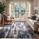 6x9 Ft Area Rugs for Living Room, Soft Non-Slip Washable Rugs Modern Abstract Pattern Carpet for Bedroom Indoor Floor Nursery Home Decor (Brown)