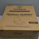 Favoyard Outdoor Seat Cushion Set 24 x 24 Inch Waterproof & Fade Resistant Patio Furniture Cushions with Removable Cover, Handle and Adjustable Straps for Chair Sofa Couch (Blue)