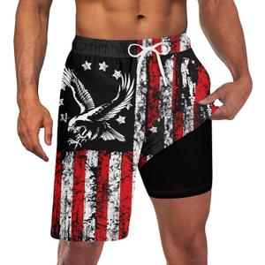 Goodstoworld Mens Swim Trunks with Compression Liner 9'' Inseam Quick Dry Swimsuit Shorts M-3XL (XL)