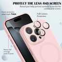 for iPhone 16 Pro Magnetic Case, Luxury Cute Soft Liquid Silicone Case for Women Girls Men Anti-Scratch Anti-Drop Bumper Shockproof Full Camera Lens Protection Cover for iPhone 16 Pro-Pink