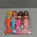 Mermaid Bath Toys for Toddlers Kids Girls - Princess Wind Up Tail Flap Floating Water Bathtub Toys, Swimming Pool Bathing Time Fun (4 Pack)