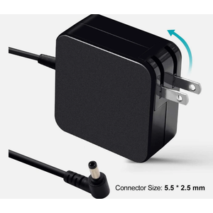 PC AC Adapter DL65200325 65W 3.25A 1.8A 100-240V Charger Black L Shape Tip