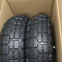 10 Inch Solid Rubber Tires, 4.10/3.504 Tire and Flat Free with 5/8" Bearings, 2.17" Offset Hub for GOR Garden Carts, Garden Wagon Carts, Trolleys, Hand Trucks and Utility Cart(2 Pack)