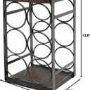 Rustic Wood Countertop Wine Rack 6 Bottles No Need Assembly Brown