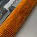 Pet Hair Removal Broom, 57.5 inches Rubber Brush Carpet Rake with Silicone Squeegee, Fur Remover Tool with Detailing Lint Comb for Cleaning Rug, Tile, Hardwood Floor (Gray Orange)