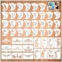 Face Paint Stencils Reusable Halloween Body Facial Painting Templates, Facepaint for Makeup Halloween Party Art Painting(face46)