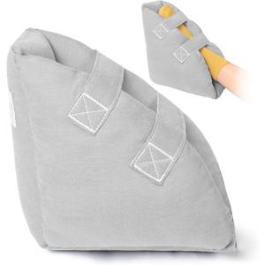 Heel Protector for Pressure Sores - Adjustable Bed Sore Heel Boot, Pressure Ulcer Cushion Pillow for Elderly Bedridden & Surgery Recovery, Ankle & Foot Support Supplies (Gray - 1 Piece)