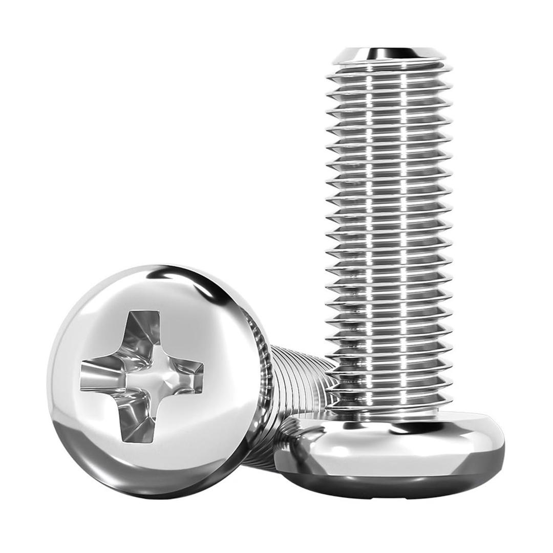 binifiMux 6-32 Stainless Steel Machine Screws, #6-32 Phillips Pan Head Screws, 6-32x 1-1/8" Screws, Pack of 50