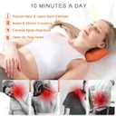 Trapezius Trigger Point Massager Suboccipital Release Tool Myofasical Release Neck and Shoulder Pain Posture Corrector for Muscle Pain Relief (Orange)
