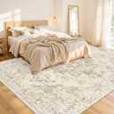 Area Rugs 9x12 Living Room: Bedroom Washable Carpet Beige/Ivory
