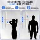 Shower Slide Bar with Height and Angle Adjustable Handheld Shower Head Holder |Strong Adhesive Disc Mount or Drilling Installation (Aluminum Alloy Material) (White)