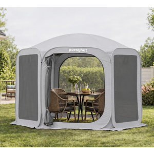 Porayhut Pop up Screen House Tent Sun Shelter with Breathable Mesh Doors,Portable Camping Tent with Detachable Waterproof Floor, 10x10FT Screen Canopy Outdoor for Family Friends Party in Backyard,Park