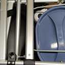 Shower Chair with Wheels 4 in 1 Folding Padded Bedside Commode Wheelchair Height Adjustable Detachable Bucket with Wheels Lifting Armrests Flip-up Footrest for Elderly Disabled (Black) (Black Tape and Sheet)