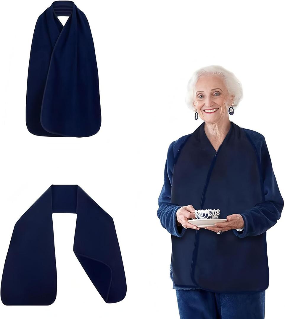 Adult Bibs for Men and Women, Bib for Elderly, Reusable Terry for Elderly Senior,Clothing Protector With Crumb Catcher, Adult For Eating