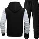Riskrole Mens Hoodie Tracksuit Set 2 Pieces Casual Athletic Warm Sweatsuits Zip up Outfits, S