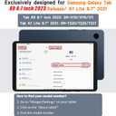 AVAWO Kids Case for Samsung Galaxy Tab A9 2023 8.7 Inch/A7 Lite 2021 Cover, with Strap, Shockproof, Lightweight Handle Stand 2023(SM-X110/X115/X117)/2021(SM-T220/T225/T227), Black