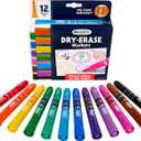 Crayola Take Note Dry Erase Markers for School (12ct) Teacher Classroom Supplies, Chisel Tip Whiteboard Markers, Spring Crafts, Low Odor