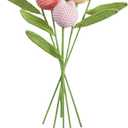 Handmade Crochet Tulip Bouquet Crocheted Flower Knitted Yarn Artificial Tulips, Forever Floral Arrangement for Home Decor, Wedding, Birthday